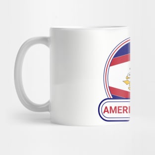 American Samoa Country Badge - American Samoa Flag Mug